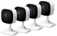 Tapo 1080P Indoor Security Camera, Baby Monitor, Dog Camera - 2K / White / 4-Pack