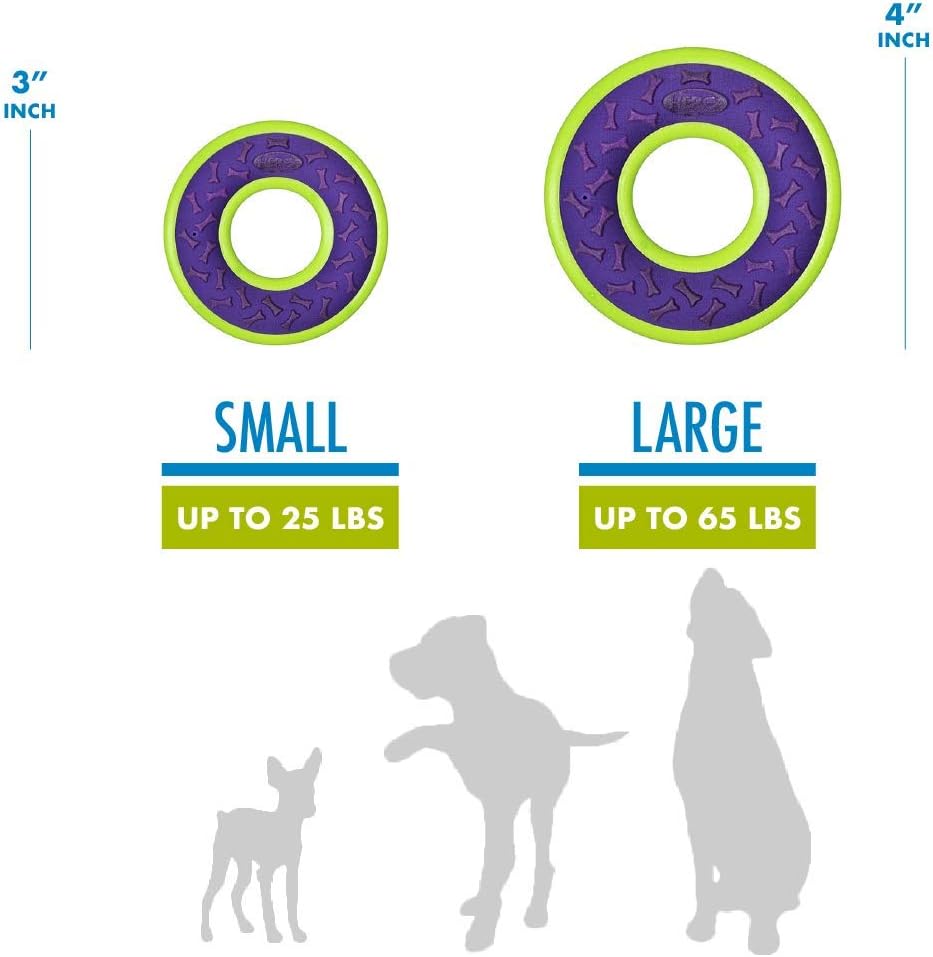 Hero Outer Armor, Fetch Ring Dog Toy, Floats & Squeaks, Blue – Essentials for Dogs - Ring - Blue - image 2