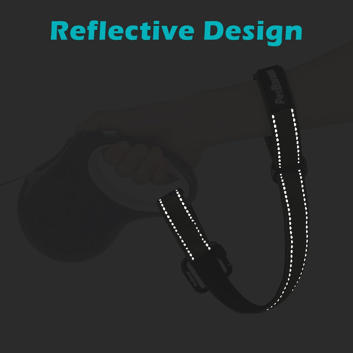 PetBonus Dog Leash Wrist Strap with Lockable Clip for Dog Retractable - Army Green / 1 Pack - image 4