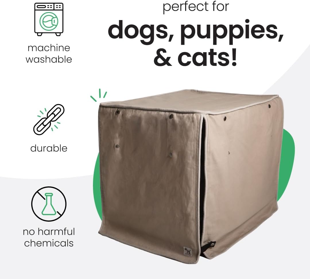 Molly Mutt Tan Dog Crate Cover, Non-Toxic & 100% Cotton - Wild Horses / 36.0"L x 24.0"W x 27.0"H - image 3