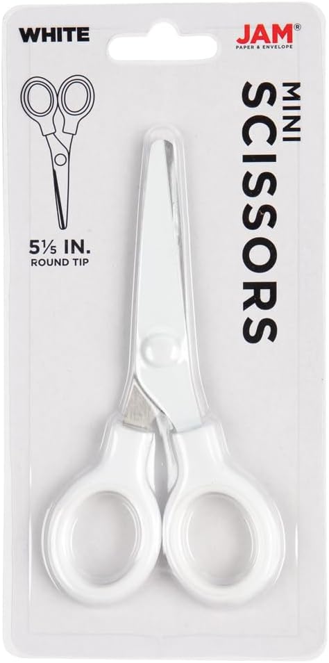 JAM PAPER Multi-Purpose Precision Scissors - Mini (5 Inch) / White - image 3