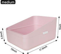 Open Cat Litter Box:Odor Reducing Anti Splash Design – Daily Care for Cats - Pink M - image 4
