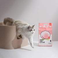 Tofu Cat Litter Natural Clumping Tofu Cat Litter, Fast Clumping and Easily Scoop-able 5.5lb/88oz 5 Scents - Greentea, 2 Pack