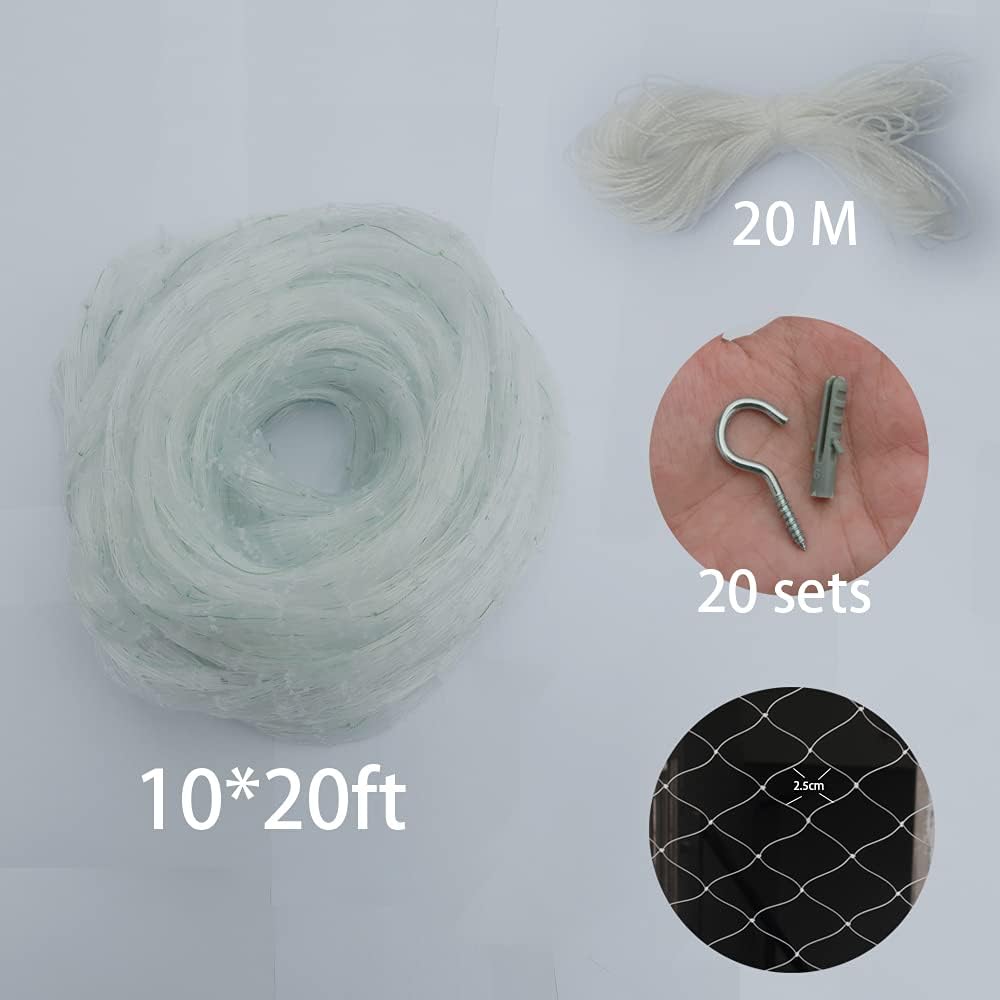 Cat Balcony Net Cat Anti-Fall Fence Net Dog Fence Nets Transparent - 10 x 20 ft - image 2