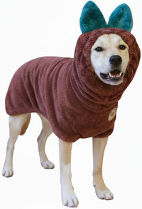 DERPYCHAPPY Dog Bathrobe for Small to Large Dogs, Microfiber – Essentials for Dogs - Fig / L