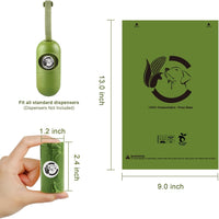 Certified Home Compostable Dog Poop Bags, 270 Plant Based Bags – Essentials for Dogs - Forest Green / 15 Count (Pack of 8) - image 4