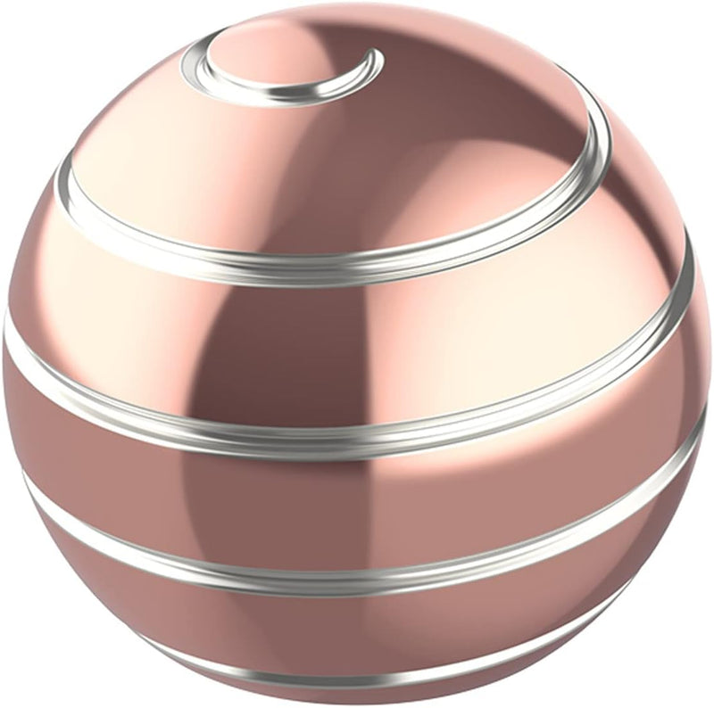 Kinetic Spinning Desk Toy Metal Fidgets 1.54in Rainbow Silver – Fun for Kids & Family - Rose Gold-a
