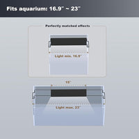 GLOWRIUM Aquarium Light, LED Freshwater Fish Tank Light with Timer, Full Spectrum Planted Aquarium Grow Lights with Daylight/Moonlight Mode, Brightness Adjustable, Auto On/Off (17-23 in)