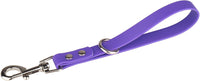 Short Dog Leash - 9 Inch Dogs Lead Grab Tab Heavy Duty Waterproof PVC Dog Training Traffic Leashes - 9'' / Violet