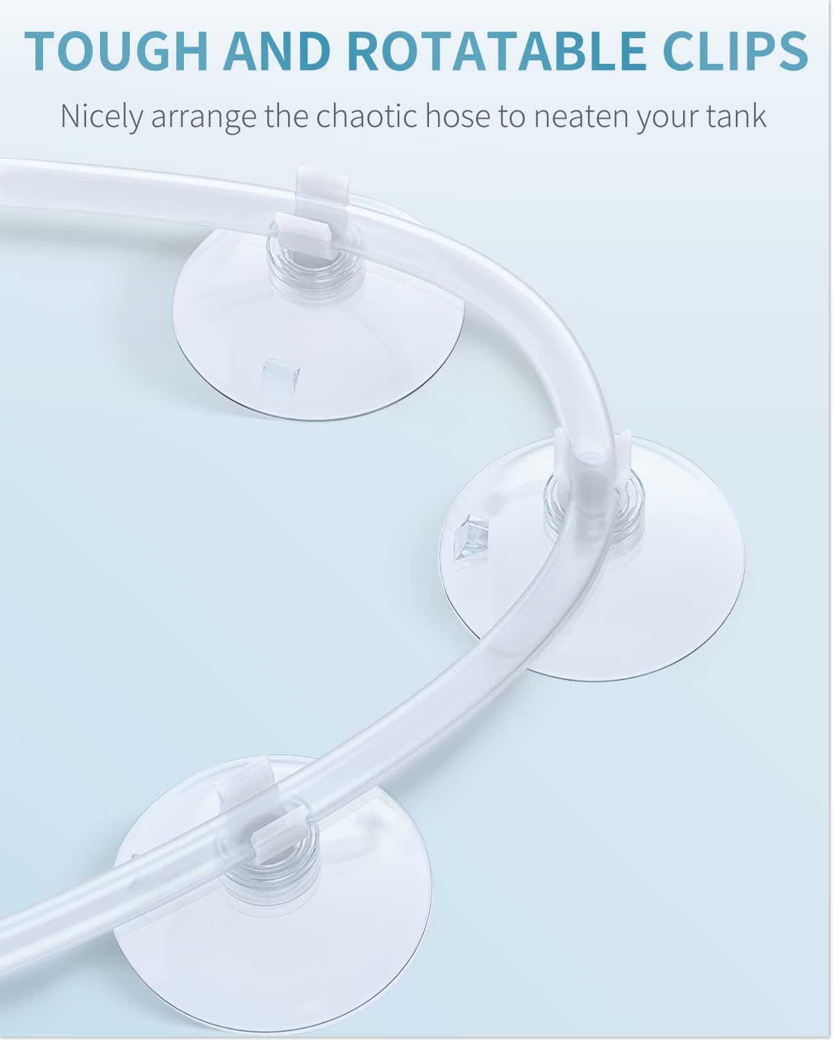 Pawfly Aquarium Suction Cup Clips for Standard 3/16" ID Airline - Clear / 40 Pack - image 4