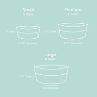 Waggo Dipper Ceramic Dog Bowl for Small and Large Breeds - Heavyweight and Durable Pet Food and Water Dish Crock, Dishwasher Safe, Modern (Mauve, Medium)