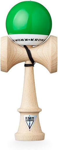 KROM, Kendama Toy POP LOL Lime Green, High Wood Quality - POP LOL Dark Green (Premium Pack)
