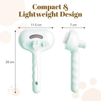 Cat Steam Brush, 3 in 1 Pet Spray Hair Removal Comb for Shedding & Grooming, Pet Grooming Brush with Spray, One-Click Release Button and Tank, Spritz Defur Comb for Cats Dogs, Effective(White)