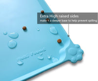 Hoki Found -Waterproof Pet Feeding Mats with High Lips - 28"L x 20"W / Arctic - image 2