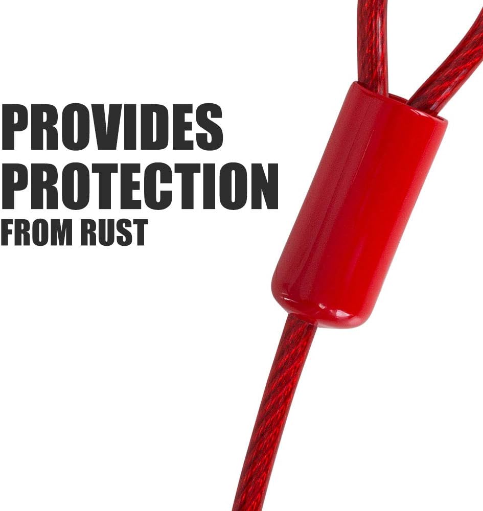 BV Dog Tie Out Cable 30 Feet - 125lbs/ 30ft/ Red / Single - image 4