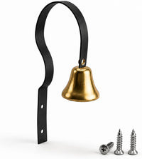 GoldTiger Fixed Metal Dog Doorbell for Potty Training - Black