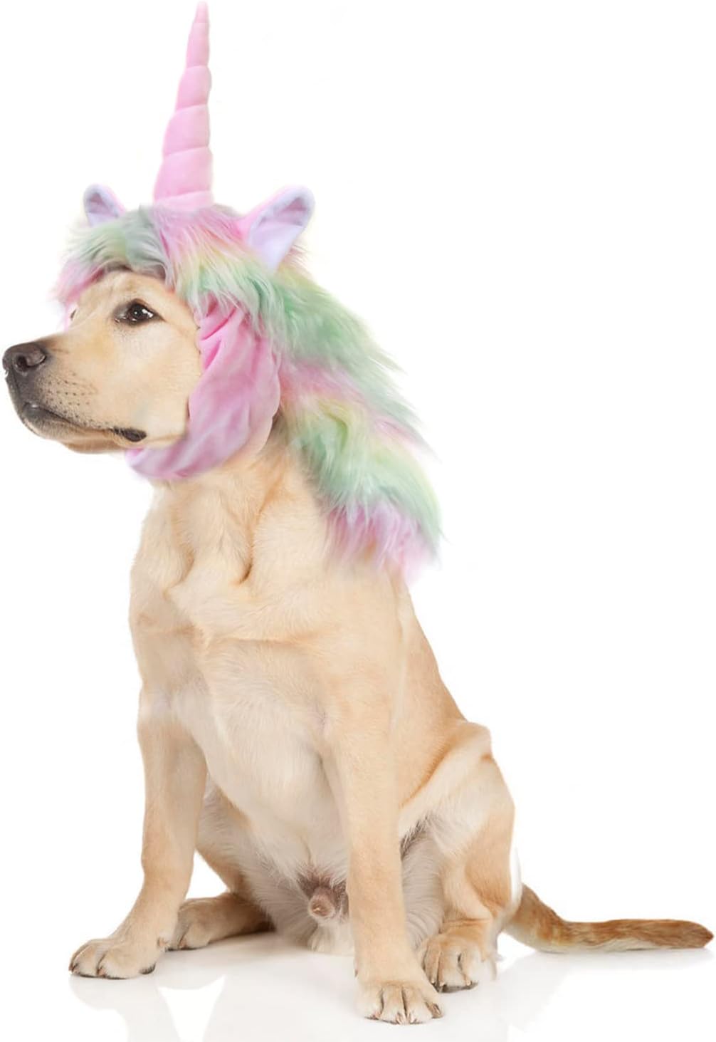 Funny Pet Reindeer Moose Costumes for Dog - Unicorn-colorful / Size L