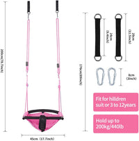 2 -in - 1 Toddler Swing. Swing Seat for kids Adjustable Ropes, for Kids Heavy Duty Rope Play - Pink - image 4
