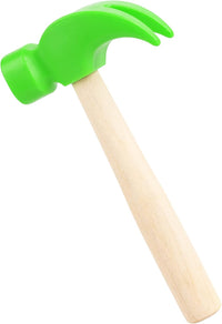 Fowecelt Wooden Hammer Toys Simulation Hammers Maintenance Tools - Green