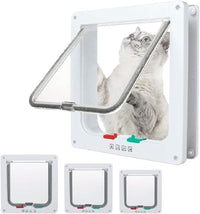 goTeamghjkl Cat Door Flap - White / Medium
