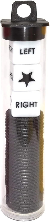 Ahoper Right Left Center Dice Game Prime Set Bundle with 3 Dices + 36 - Black
