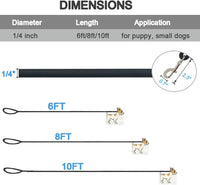 MayPaw Small Rope Dog Leash 6FT 8FT 10FT - 6ft*1/4" / black - image 4