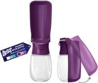 WePet Foldable Portable Dog Water Bottle Puppy Water Dispenser - #05 Purple / 12 oz