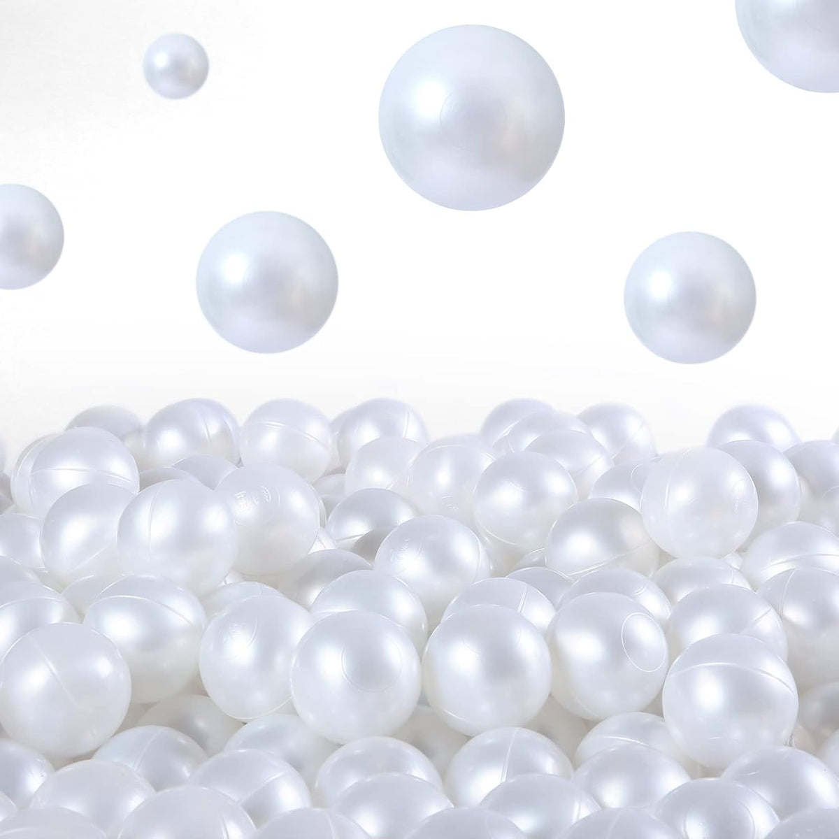 Ball Pit Balls for Kids, Plastic Refill 2.2 Inch Balls - Pearl White - image 2