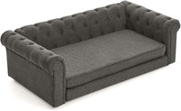 Dog Sofa Couch for Medium to Large Dogs, 55" Memory Foam Pet Sofa Couch with Washable Fabric, Durable Elevated Dog Bed with Legs, Removable Cushion for Medium and Large Dogs, Dark Grey