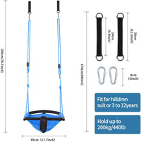 2 -in - 1 Toddler Swing. Swing Seat for kids Adjustable Ropes, for Kids Heavy Duty Rope Play - Blue - image 4