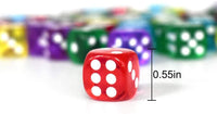 50 of 14MM 6 Sided Dice Set Colors Dice - image 2