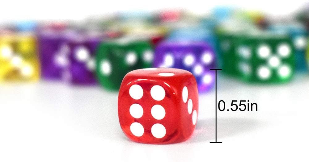 50 of 14MM 6 Sided Dice Set Colors Dice - image 2