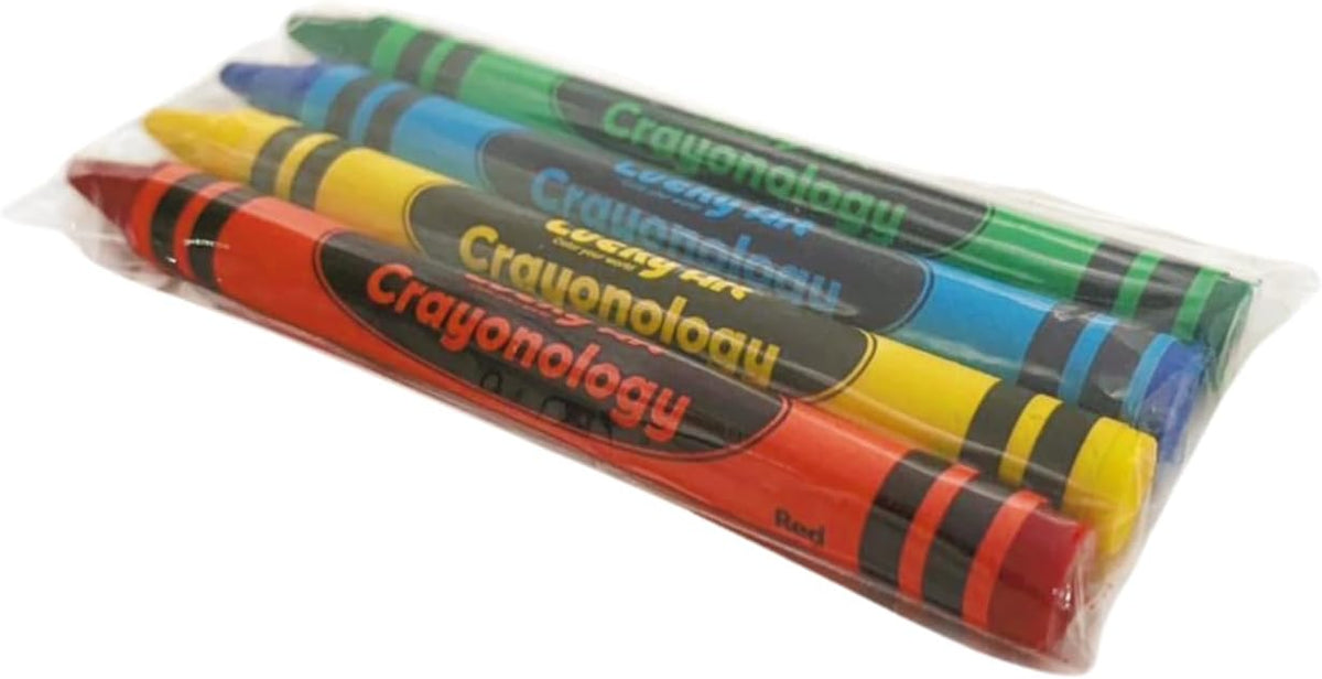 Lucky Art Crayonology bulk crayons, 20 individually wrapped 4-packs of red, yellow, blue and green - view 4