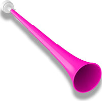Stadium Horn Vuvuzelas Soccer Noisemakers Collapsible Blow Trumpet - Pink
