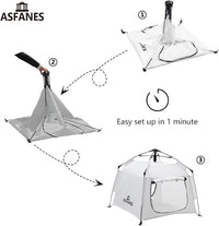 Outdoor Waterproof Pet Automatic Camping Tent, Pop up Cave Bed for Indoor Cats and Small Dogs, Portable Cat House Dog House, White.