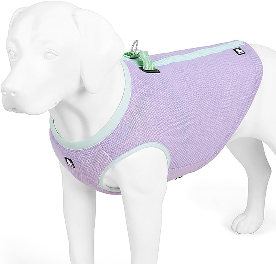 SGODA Dog Cooling Vest Harness Cooler Jacket Grey Green Large – Essentials for Dogs - Large Chest 24.5-28" / Purple