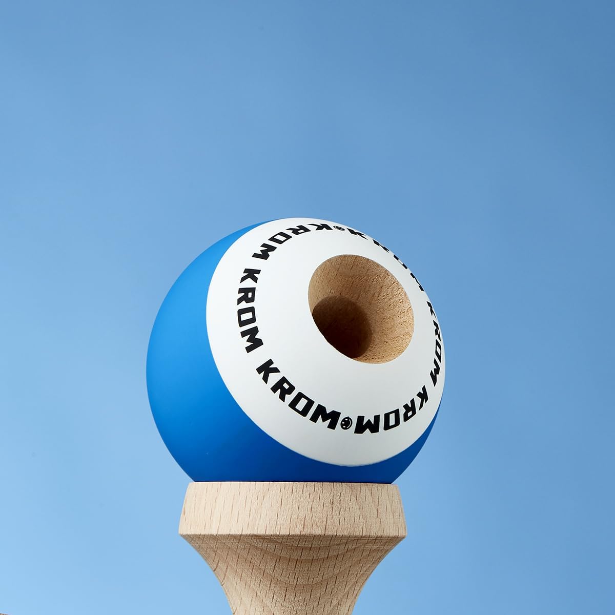 KROM kendama POP in black, beech wood skill toy with extra string and stickers - view 12