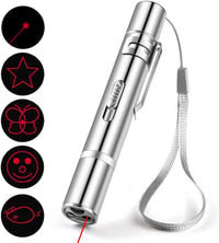Aluminum alloy rechargeable cat laser pointer toy with clip and USB charging