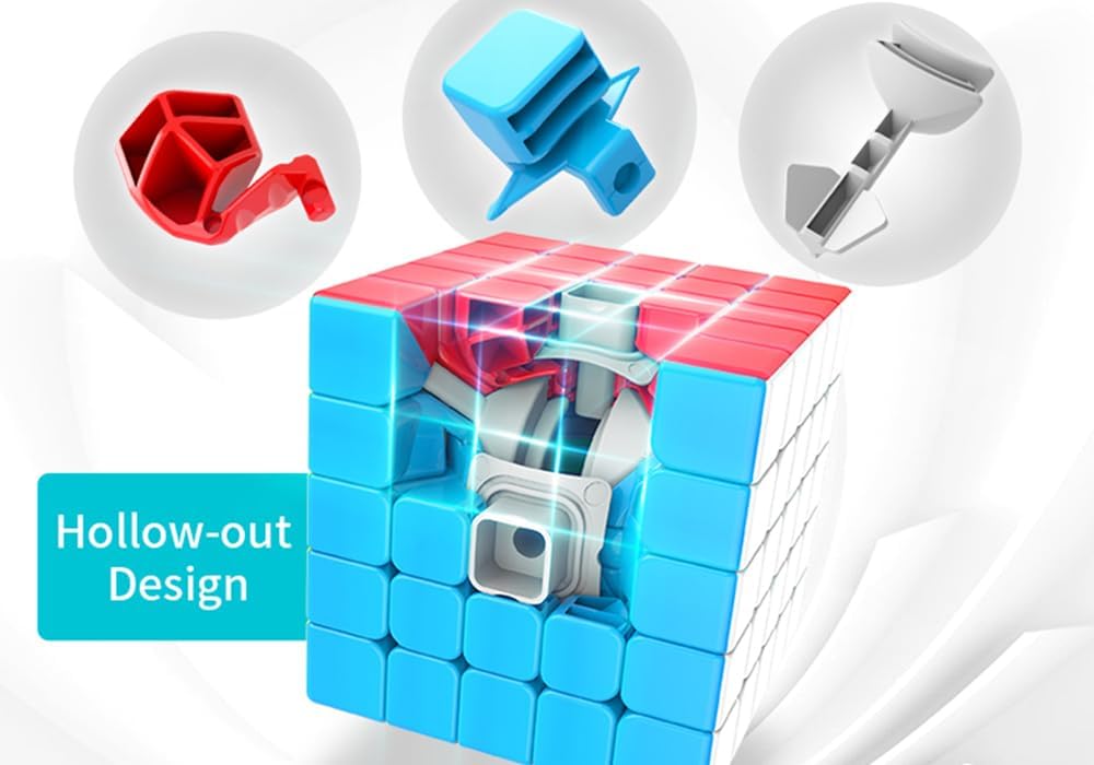 MeiLong 5x5 stickerless speed cube in bright colors - view 4