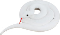 Clobeau 78 inch brown snake stuffed animal, lifelike coiled plush snake toy