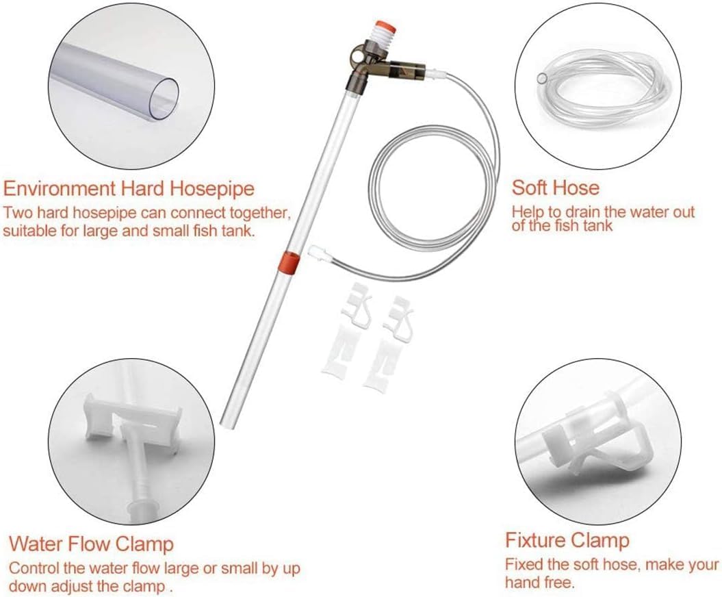 Aquarium Gravel Cleaner Fish Tank Kit Long Nozzle Water Changer - image 2