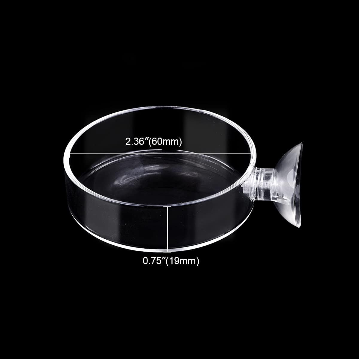 WEAVERBIRD 60mm Aquarium Shrimp Feeder Dish with Suction Glass Fish - image 2