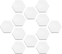 Ceramic White Coralline Coral frag Plugs Coral frag Base Round 20pc – Essentials for Fish - hexagon，50mm，12pcs