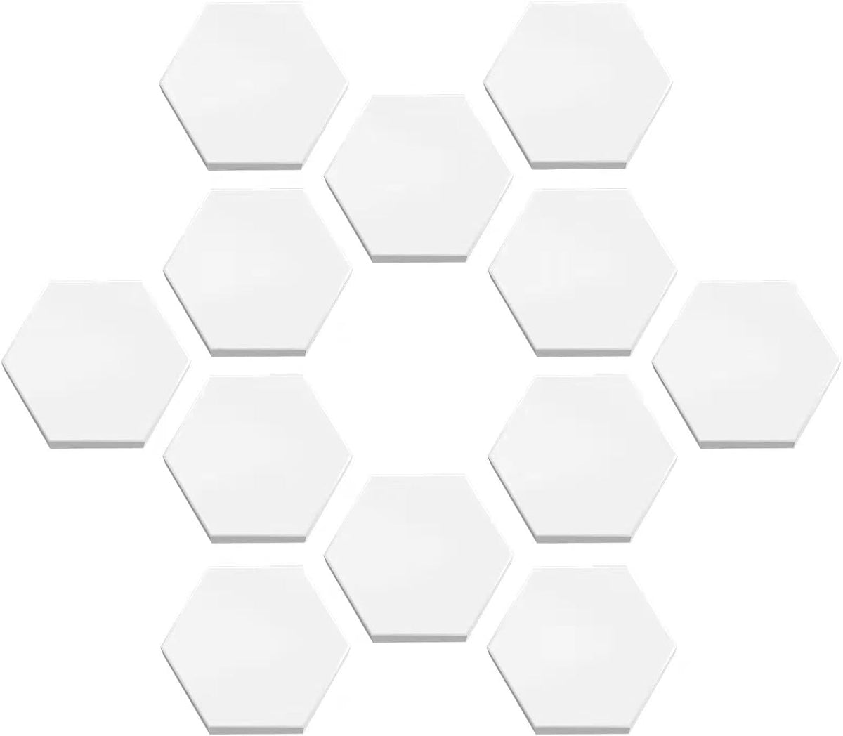 Ceramic White Coralline Coral frag Plugs Coral frag Base Round 20pc – Essentials for Fish - hexagon，50mm，12pcs