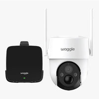 Waggle RV Pet Temperature Monitor + 4G Security Camera with Solar Powered Panel - Supports Multi-Carrier Network