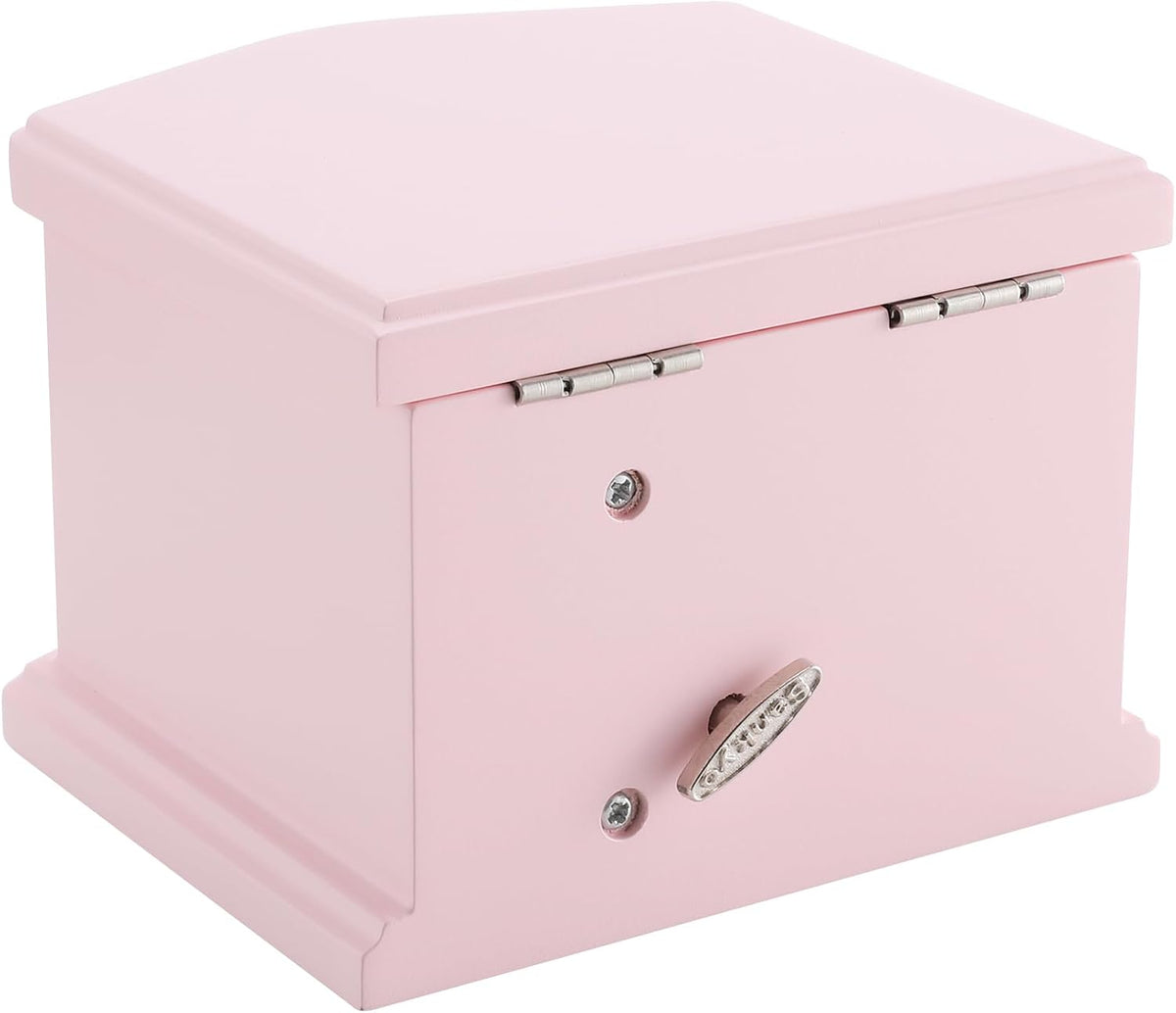 Ballerina Musical Jewelry Box with Mirror for girls，Kid's Jewelry - pink-small - image 3