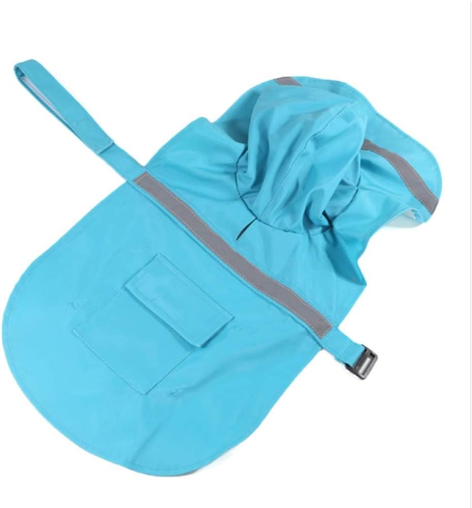 Large Dog Raincoat Adjustable Pet Water Proof Clothes Lightweight - Lake Blue / 3X-Large (Pack of 1) - image 2