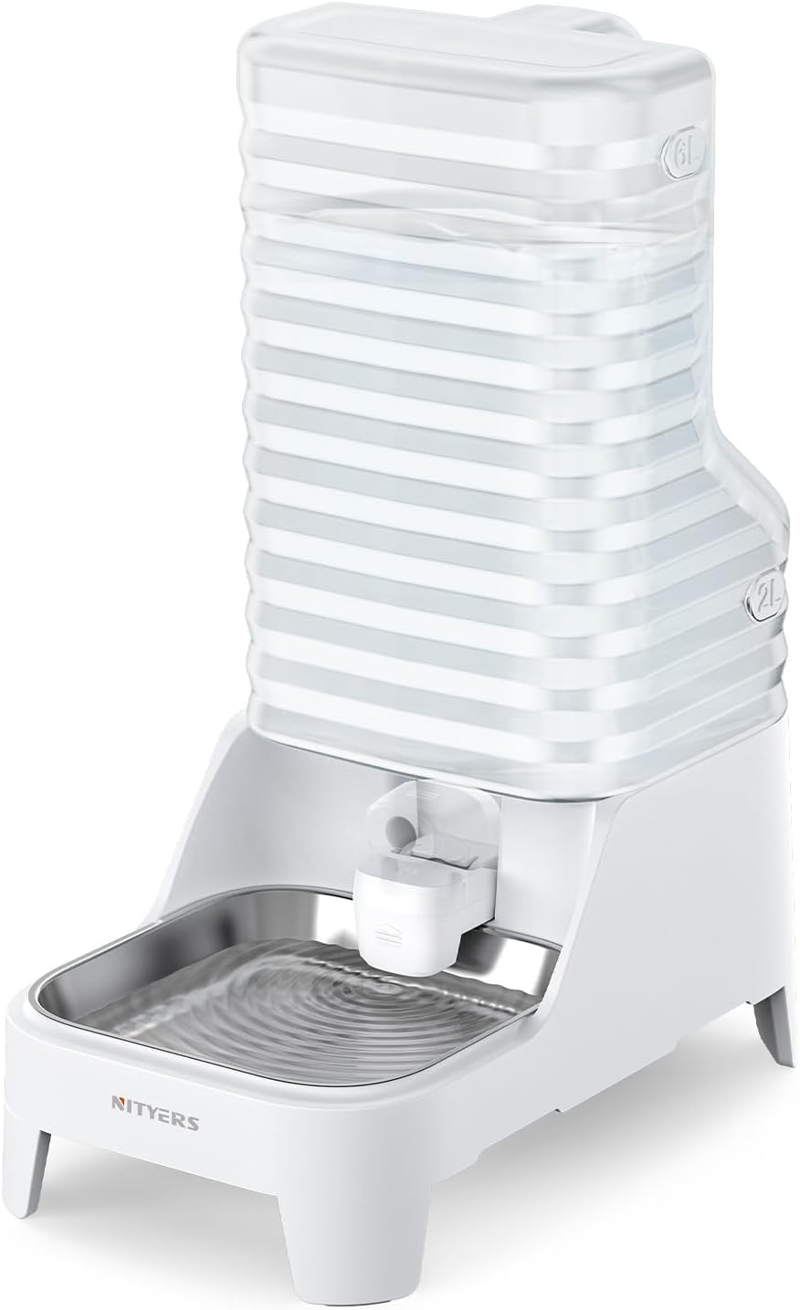 Automatic Dog Water Bowl Dispenser with Patented Faucet - 6L with Handle