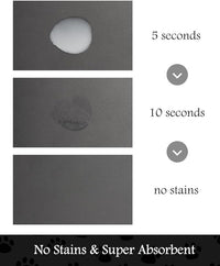 Pet Feeding Mat-Absorbent Dog Mat for Food and Water Bowl-No Stains Quick Dry Water Dispenser Mat-Dog Accessories Pet Supplies-Bowl for Messy Drinkers（Darkgrey,17"x34"