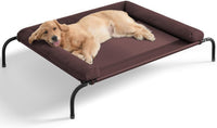 WESTERN HOME Cooling Elevated Dog Bed for Large Dogs - 48.0"L x 35.0"W x 8.0"Th / Brown